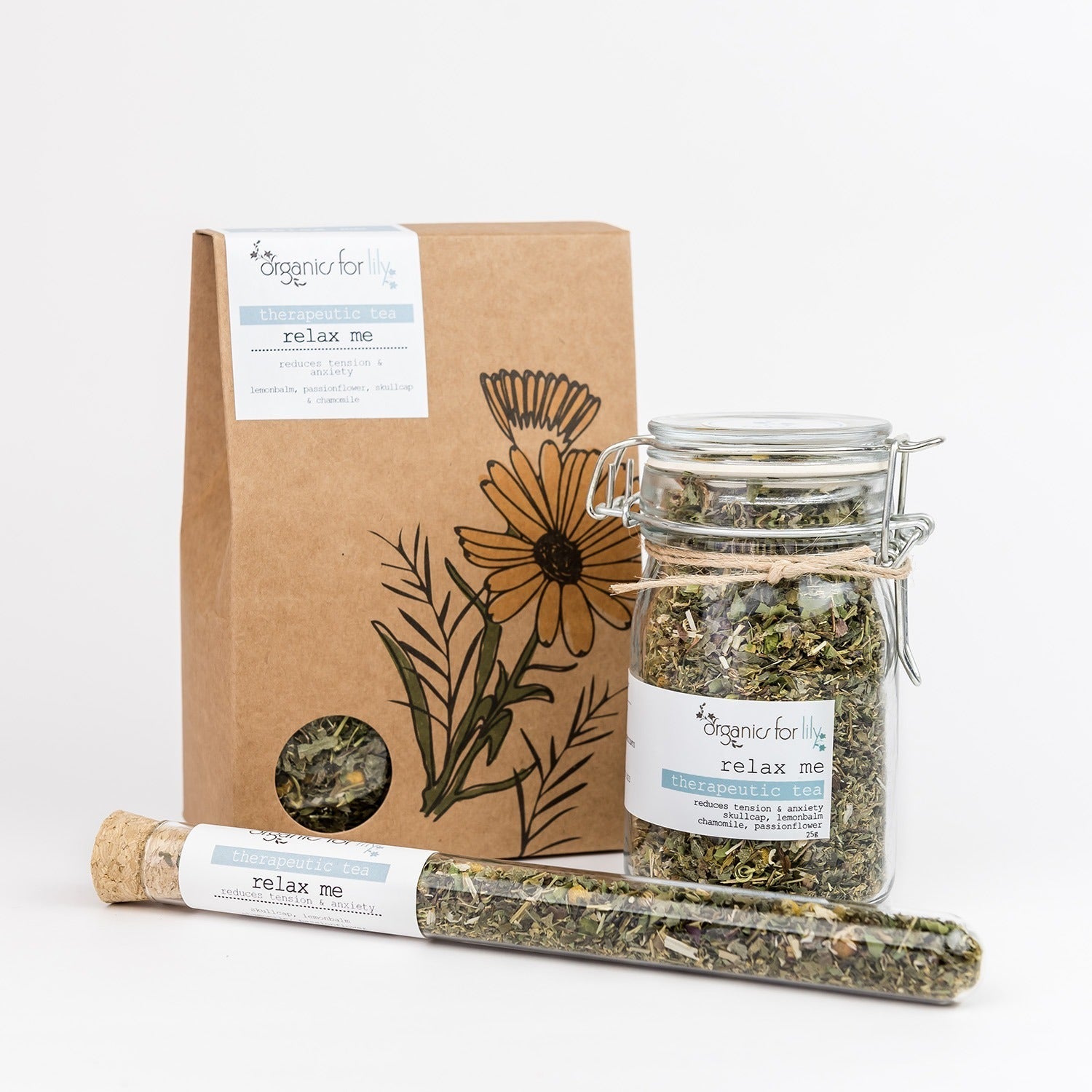 Organics for Lily Relax Me Tea 100g Refill Bag