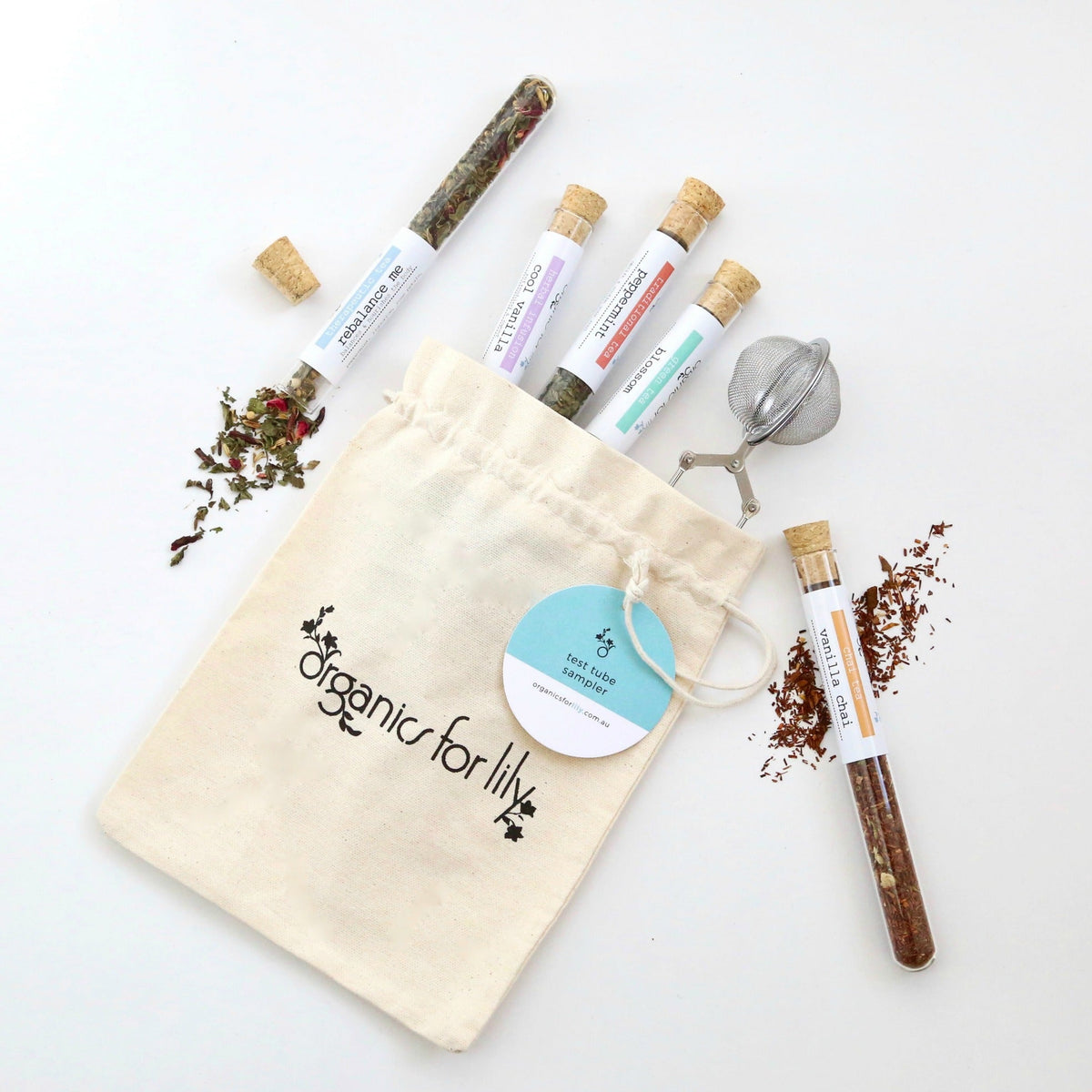 Organics for LilyOrganics for Lily Test Tube Tea Sampler Gift Set #same day gift delivery melbourne#