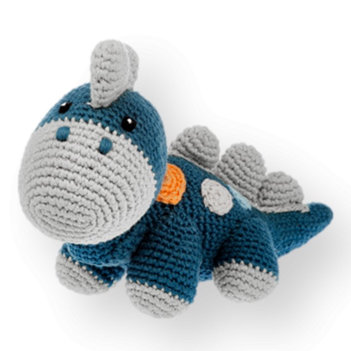 Dinosaur Rattles Handmade Dinosaur Rattle for Babies | Cotton Baby Toy & Gift