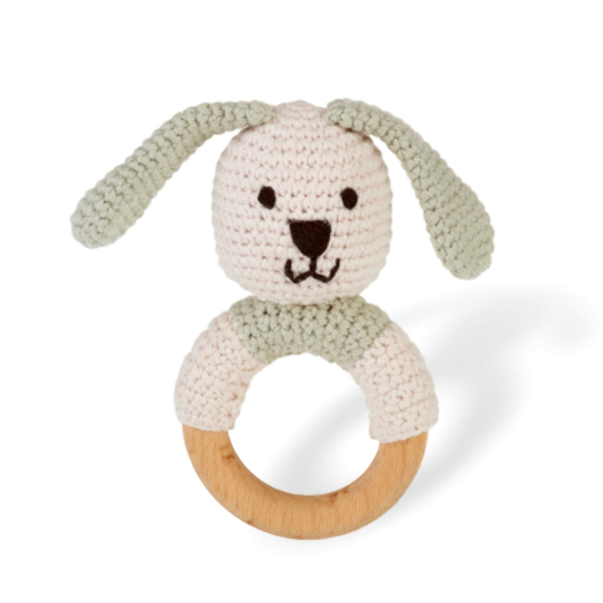 Wooden Ring Rattle - Bunny Toy