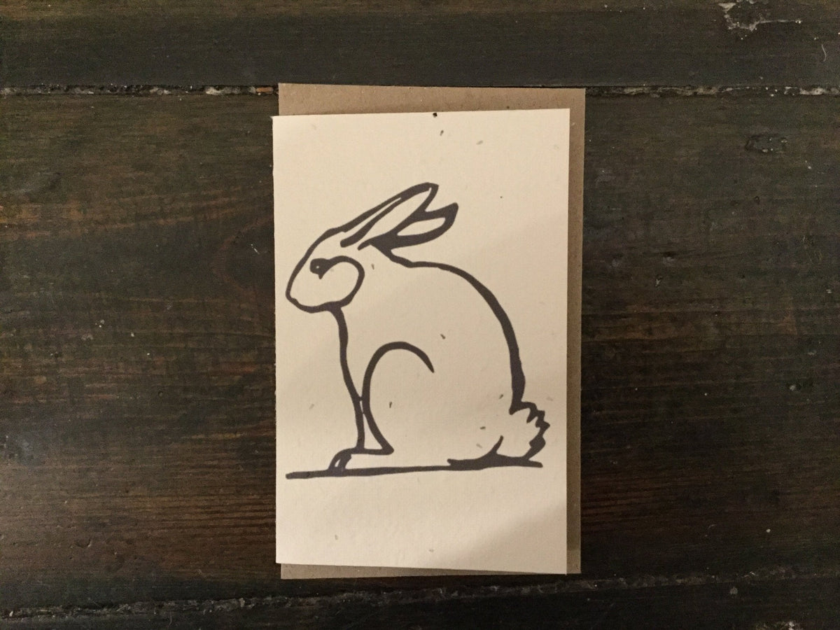 Planet Go RoundBunny Silhouette Seed Card #same day gift delivery melbourne#