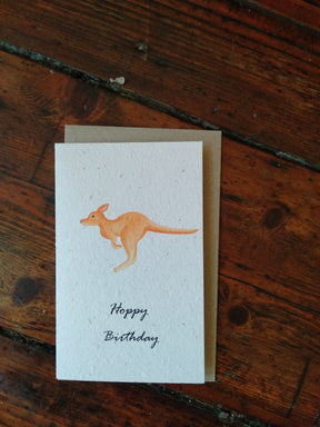 Hoppy Birthday Kangaroo Seed Card