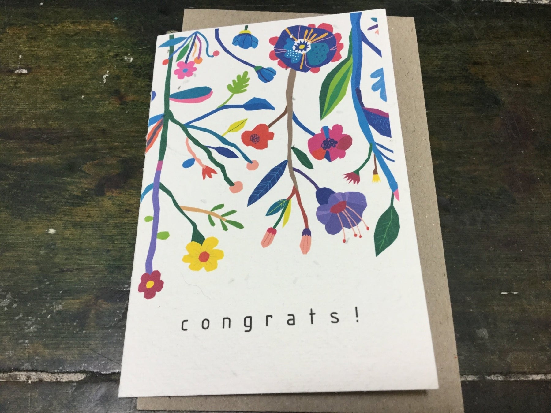 Planet Go Round Congratulations Flower Seed Card