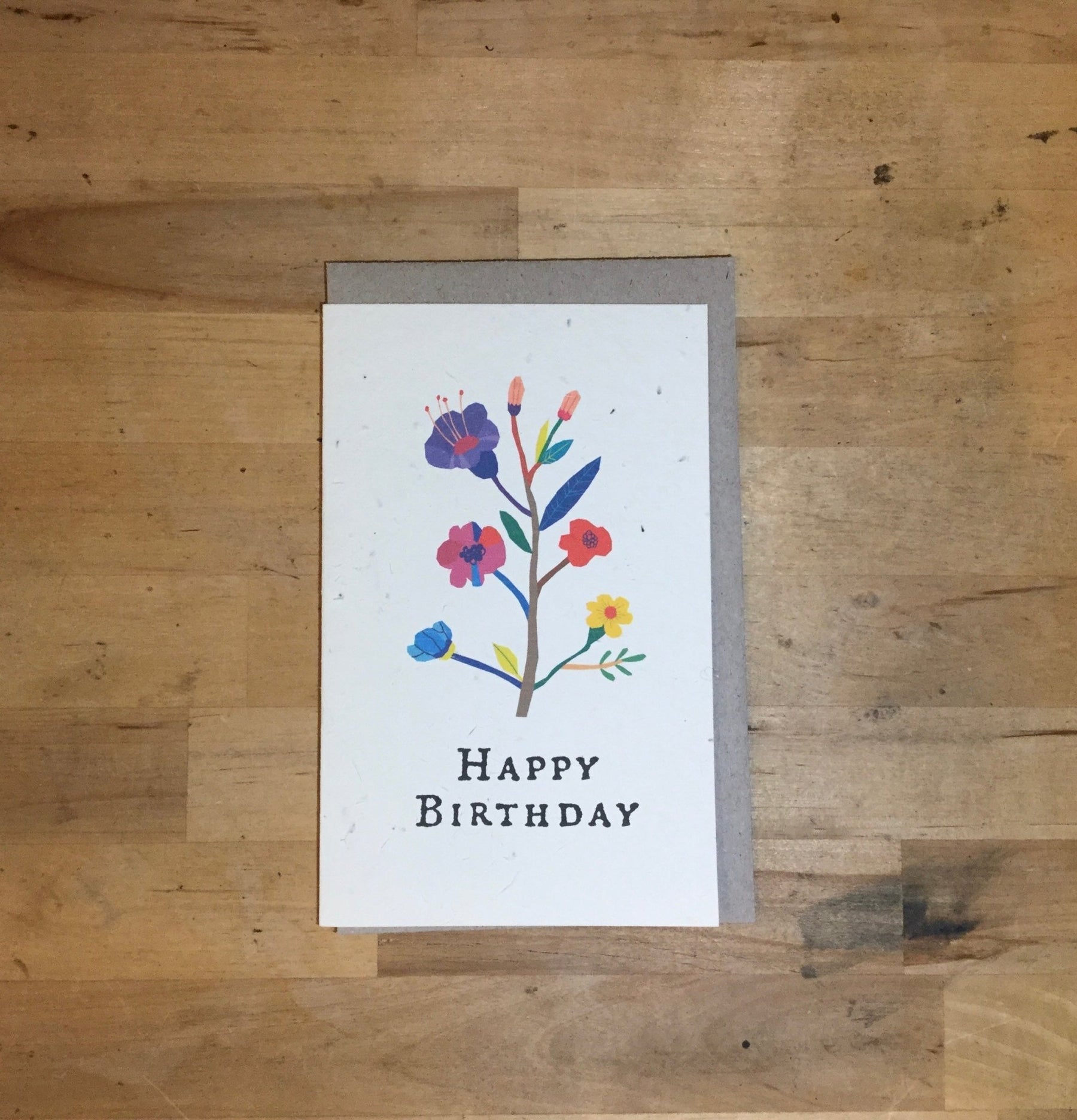 Planet Go Round Happy Birthday Floral 1 Seed Card