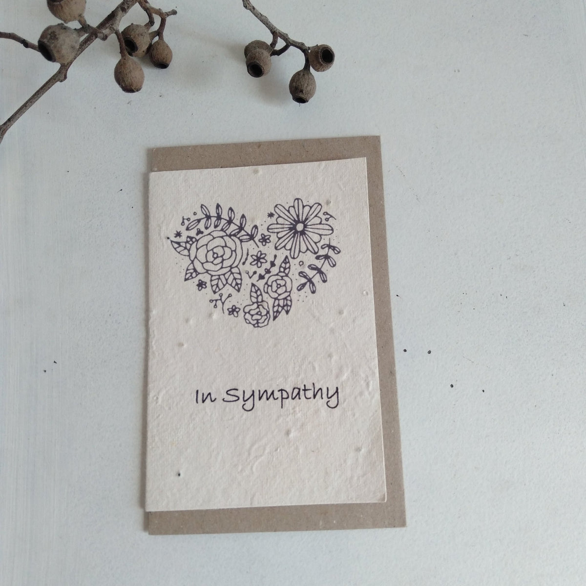 Planet Go RoundPlanet Go Round Sympathy Flower Heart Seed Card #same day gift delivery melbourne#