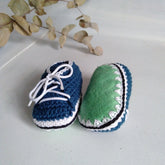 Teal Crocheted Baby Booties #same day gift delivery melbourne#