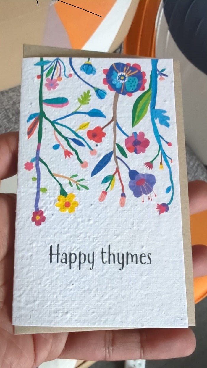 PookipoigaHappy Thymes Seed Card #same day gift delivery melbourne#