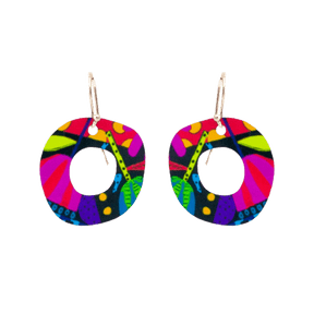 Riley Burnett Cats Eye Earring Flower Fiesta