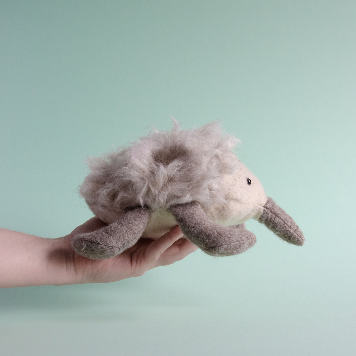 Tawny the handmade Echidna soft toy by Liquid Moon Toy