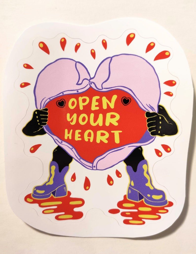 Open Your Heart Sticker
