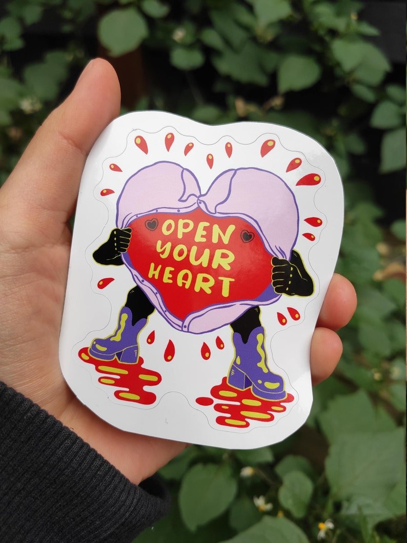 Open Your Heart Sticker