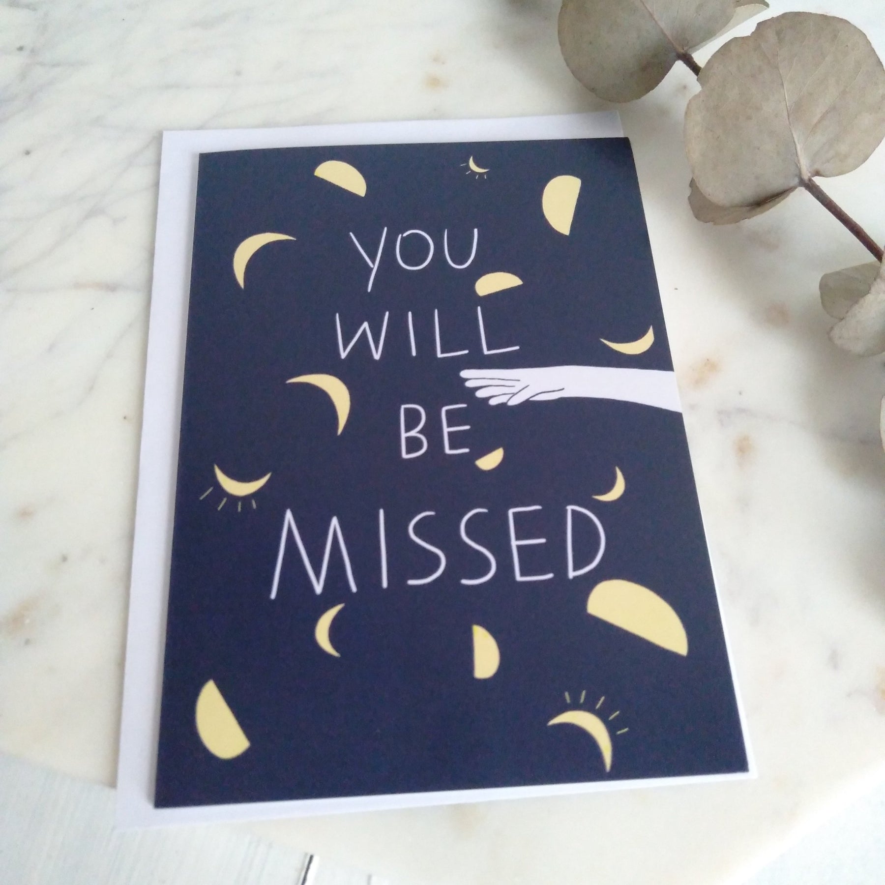 You will be missed greeting card