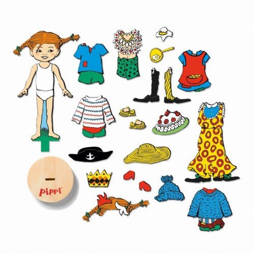 Pippi Longstocking Magnetic Dress Up, 21 pieces