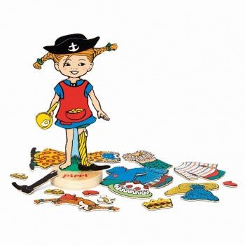 Pippi Longstocking Magnetic Dress Up, 21 pieces