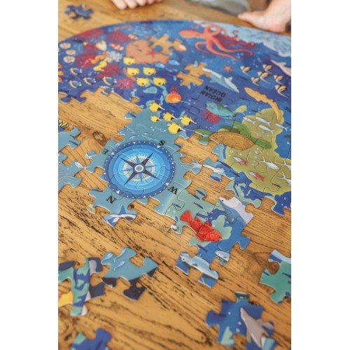 Sassi Travel, Learn and Explore - Puzzle and Book Set - The Sea, 205 pcs