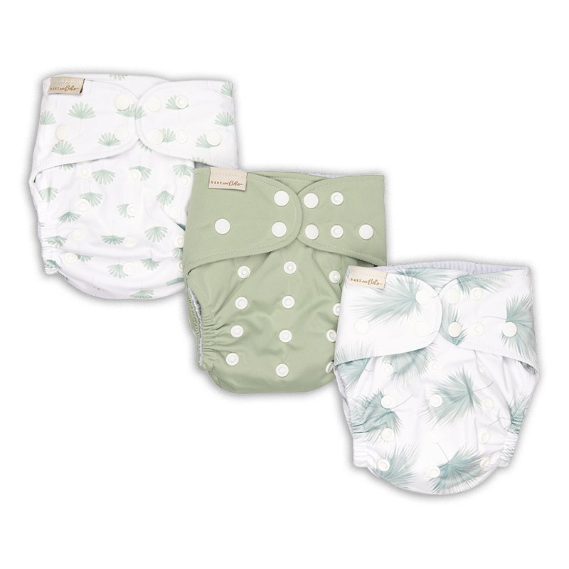 Bare and Boho X S&S reusable Nappy Trio pack