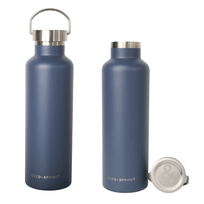 Seed & Sprout Insulated Water Bottle 750ml - Indigo