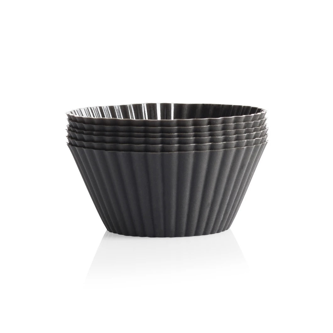 Seed & Sprout Silicone Muffin Cups - Graphite - set of 6 #same day gift delivery melbourne#