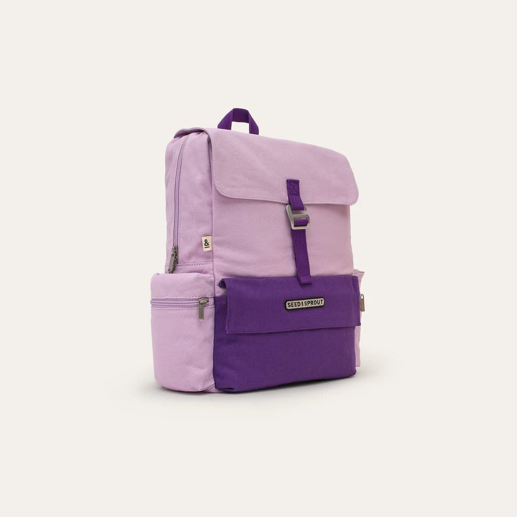 Seed & Sprout Backpack Organic Cotton Backpack in Plum