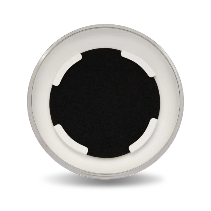 Seed & Sprout replacement carbon filter fitted inside a white compost bin lid.