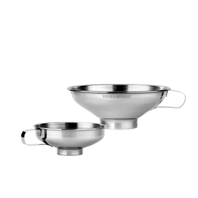 Seed & Sprout Stainless Steel Funnel in Set of 2