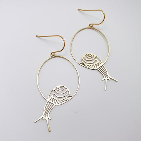 DENZ Snails in gold Earrings