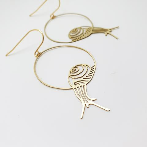 DENZ Snails in gold Earrings