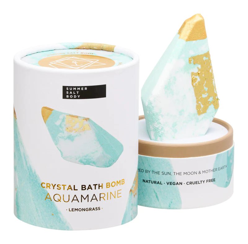Summer Salt Body Aquamarine Bath Bomb | Lemongrass