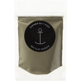 Summer Salt Body Sea Clay Masque in olive green resealable pouch with black anchor logo
