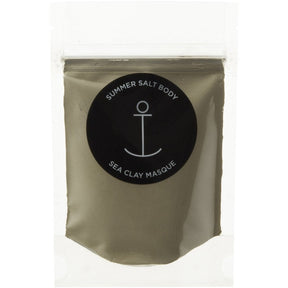Summer Salt Body Sea Clay Masque in olive green resealable pouch with black anchor logo