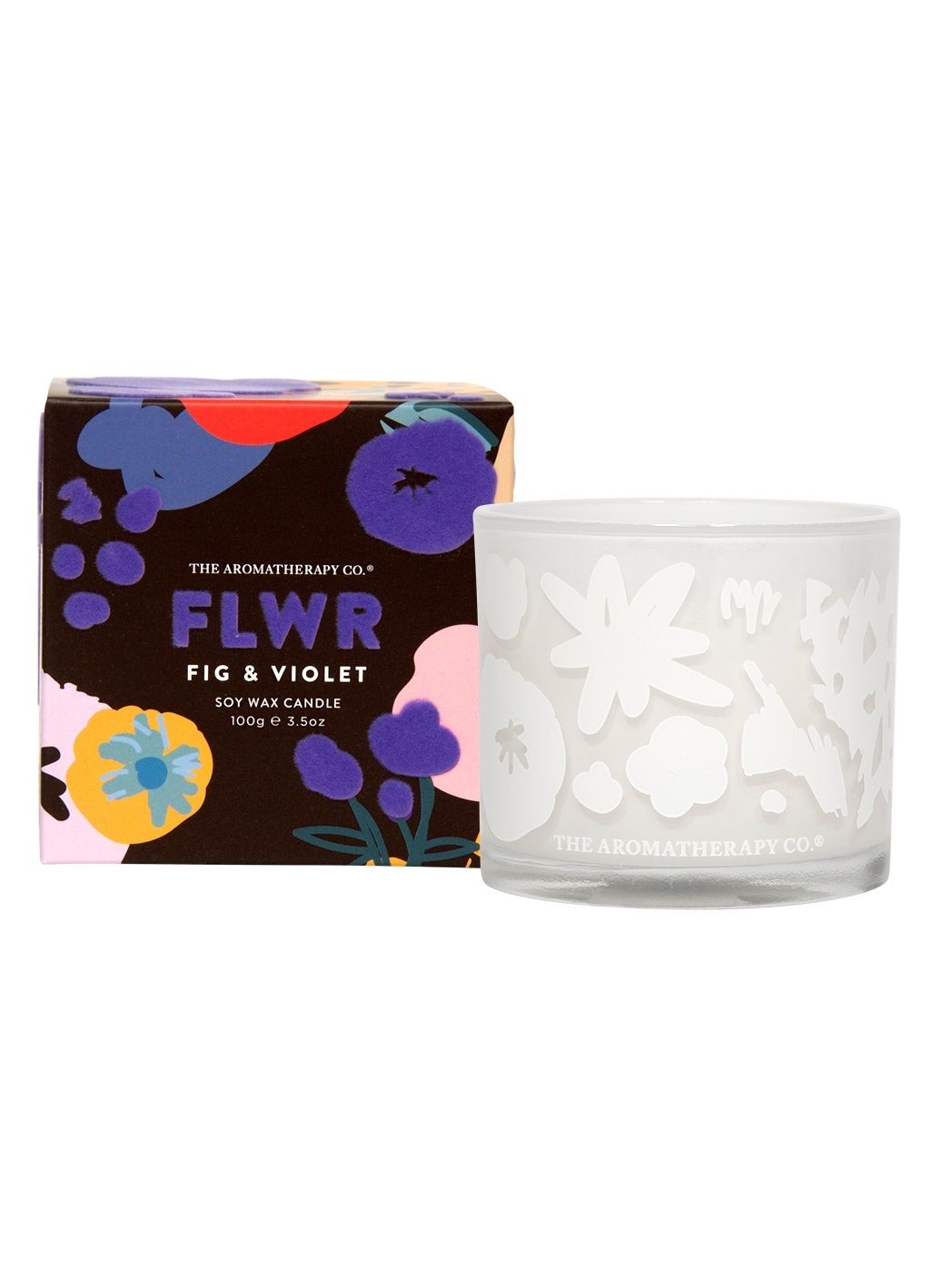 The Aromatherapy CoFLWR candle Fig and Violet 100gm #same day gift delivery melbourne#
