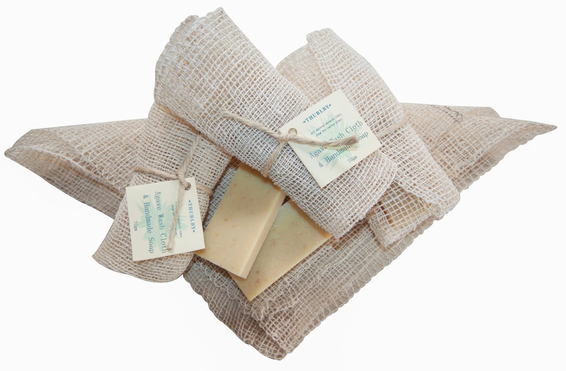 Thurlby Herb Farm Agave Wash Cloth with Handmade Soap
