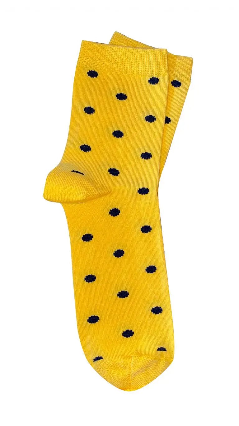 Tightology Gold Navy Dots Socks
