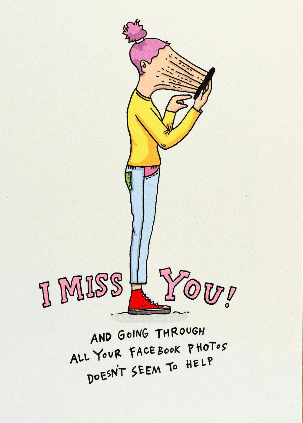 Wally Paper CoI Miss You - Going Through Your Facebook - Wally Paper Co #same day gift delivery melbourne#